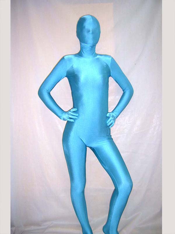 Blue Spandex Lycra Unisex Zentai Suit [20161]